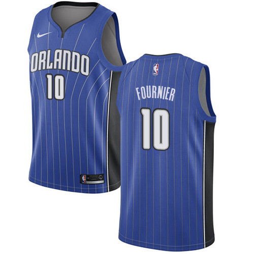 Magic #10 Evan Fournier Royal Women's Basketball Swingman Icon Edition Jersey