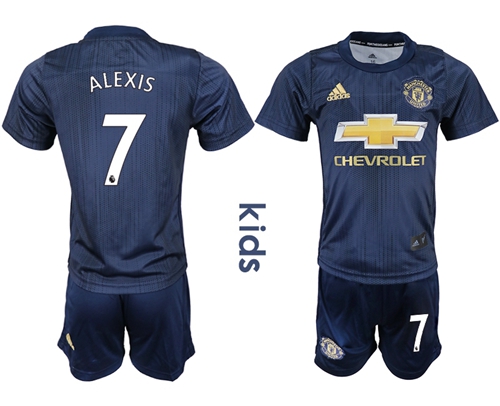 Manchester United #7 Alexis Third Kid Soccer Club Jersey