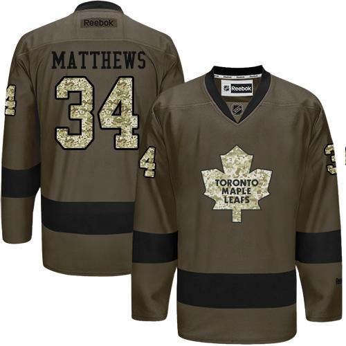 Maple Leafs #34 Auston Matthews Green Salute to Service Stitched NHL Jersey Maple Leafs #34 Auston Matthews Green Salute to Service Stitched NHL Jersey