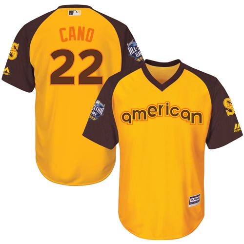 Mariners #22 Robinson Cano Gold 2016 All-Star American League Stitched Youth MLB Jersey Mariners #22 Robinson Cano Gold 2016 All-Star American League Stitched Youth MLB Jersey