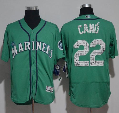 Mariners #22 Robinson Cano Green 2017 Spring Training Authentic FlexBase Stitched MLB Jersey