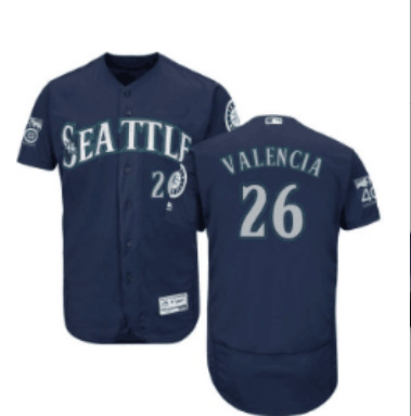 Mariners #26 Danny Valebcia Navy Blue Flexbase Authentic Collection Stitched MLB Jersey Mariners #26 Danny Valebcia Navy Blue Flexbase Authentic Collection Stitched MLB Jersey