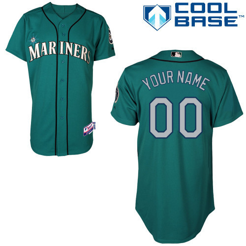 Mariners Green Customized Men Cool Base Jersey