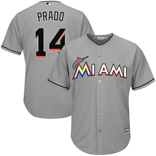 Marlins #14 Martin Prado Grey Cool Base Stitched Youth MLB Jersey Marlins #14 Martin Prado Grey Cool Base Stitched Youth MLB Jersey