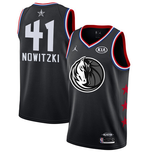 Mavericks #41 Dirk Nowitzki Black Basketball Jordan Swingman 2019 All-Star Game Jersey Mavericks #41 Dirk Nowitzki Black Basketball Jordan Swingman 2019 All-Star Game Jersey