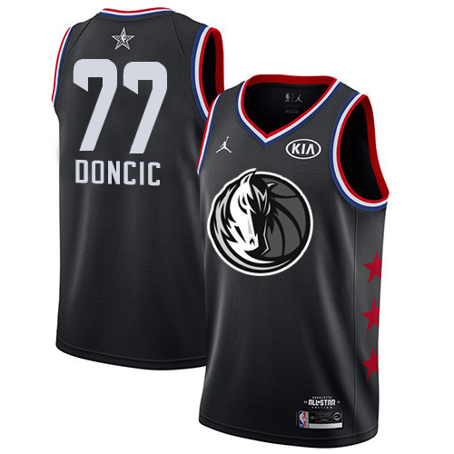 Mavericks #77 Luka Doncic Black Basketball Jordan Swingman 2019 All-Star Game Jersey Mavericks #77 Luka Doncic Black Basketball Jordan Swingman 2019 All-Star Game Jersey