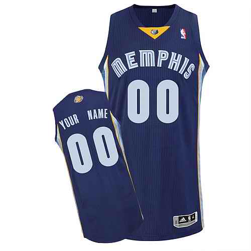 Memphis Grizzlies Custom Dk Blue Road Jersey