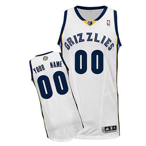 Memphis Grizzlies Custom White Home Jersey