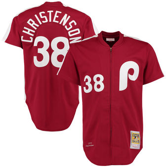 Men's 1981 Philadelphia Phillies Larry Christenson Mitchell & Ness Maroon Authentic Throwback Jersey Men's 1981 Philadelphia Phillies Larry Christenson Mitchell & Ness Maroon Authentic Throwback Jersey