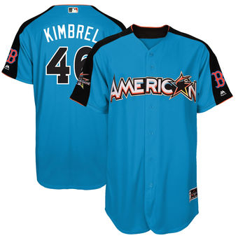 Men's American League Red Sox Craig Kimbrel Majestic Blue 2017 MLB All-Star Game Home Run Derby Player Jersey