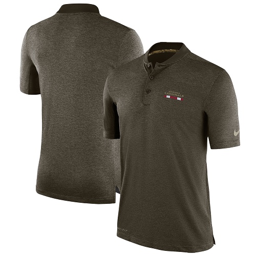 Men's Arizona Cardinals Nike Olive Salute to Service Sideline Polo T-Shirt Men's Arizona Cardinals Nike Olive Salute to Service Sideline Polo T-Shirt
