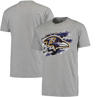 Men's Baltimore Ravens NFL Pro Line Heathered Gray True Color T-Shirt Men's Baltimore Ravens NFL Pro Line Heathered Gray True Color T-Shirt