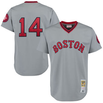 Men's Boston 1975 Red Sox Jim Rice Mitchell & Ness Gray Authentic Throwback Jersey Men's Boston 1975 Red Sox Jim Rice Mitchell & Ness Gray Authentic Throwback Jersey