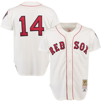 Men's Boston 1987 Red Sox Jim Rice Mitchell & Ness White Authentic Throwback Jersey Men's Boston 1987 Red Sox Jim Rice Mitchell & Ness White Authentic Throwback Jersey