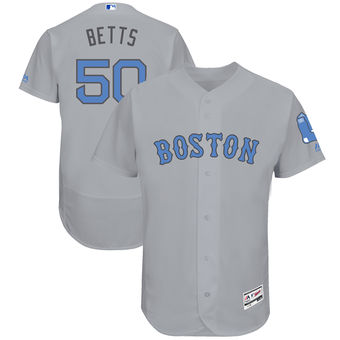 Men's Boston Red Sox Mookie Betts Majestic Gray Father's Day FlexBase Jersey Men's Boston Red Sox Mookie Betts Majestic Gray Father's Day FlexBase Jersey