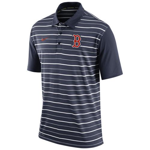 Men's Boston Red Sox Nike Navy Dri-FIT Stripe Polo