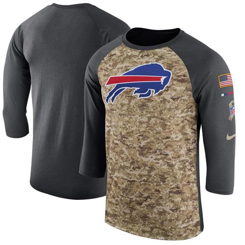 Men's Buffalo Bills Nike Camo Anthracite Salute to Service Sideline Legend Performance Three-Quarter Sleeve T-Shirt Men's Buffalo Bills Nike Camo Anthracite Salute to Service Sideline Legend Performance Three-Quarter Sleeve T-Shirt