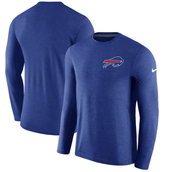 Men's Buffalo Bills Nike Royal Coaches Long Sleeve Performance T-Shirt Men's Buffalo Bills Nike Royal Coaches Long Sleeve Performance T-Shirt