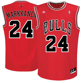 Men's Chicago Bulls Lauri Markkanen adidas Red 2017 NBA Draft #1 Pick Replica Jersey