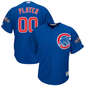 Men's Chicago Cubs Majestic Royal 2016 Postseason Cool Base Custom Jersey