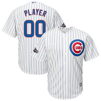 Men's Chicago Cubs Majestic White 2016 Postseason Cool Base Custom Jersey