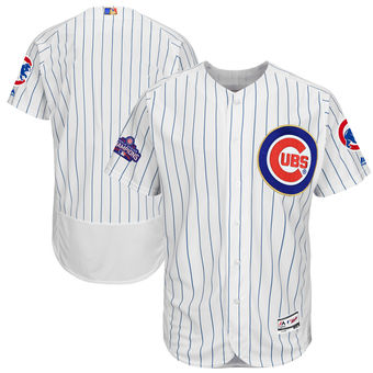 Men's Chicago Cubs Majestic White 2017 Gold Program FlexBase Team Jersey