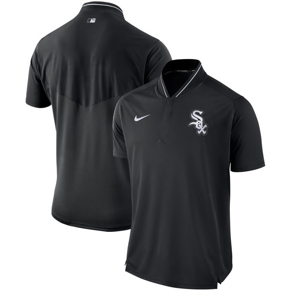 Men's Chicago White Sox Nike Black Authentic Collection Elite Performance Polo