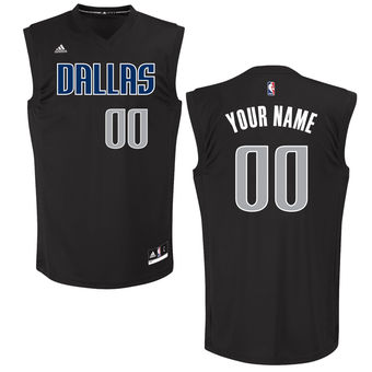 Men's Dallas Mavericks adidas Black Custom Chase Jersey