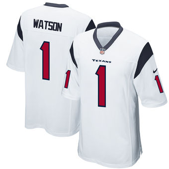 Men's Deshaun Watson Houston Texans Nike 2017 Draft Pick Game Jersey - White