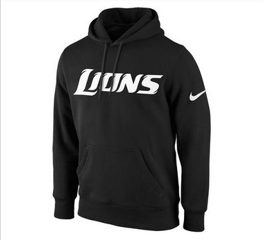 Men's Detroit Lions Nike Black KO Wordmark Performance Hoodie