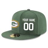 Men's Green Bay Packers Green Custom On-Field 59FIFTY Structured Snapback Hat