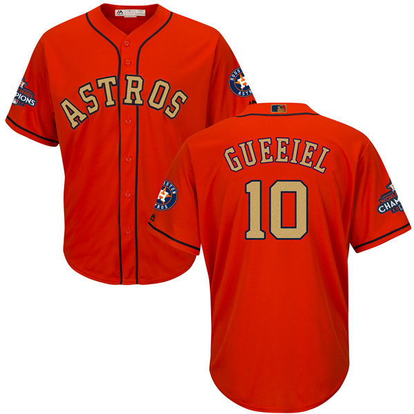 Men's Houston Astros #10 Yuli Gurriel Orange 2018 Gold Program Cool Base Stitched MLB Jersey Men's Houston Astros #10 Yuli Gurriel Orange 2018 Gold Program Cool Base Stitched MLB Jersey