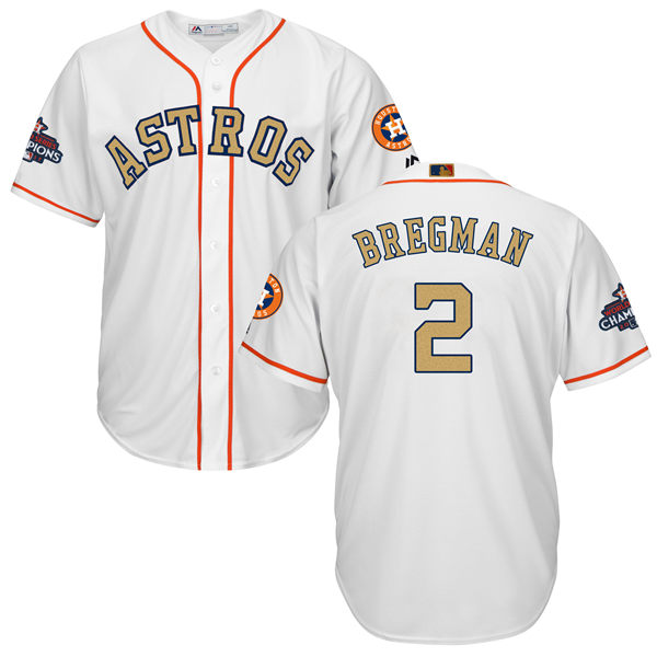 Men's Houston Astros #2 Alex Bregman White 2018 Gold Program Cool Base Stitched MLB Jersey Men's Houston Astros #2 Alex Bregman White 2018 Gold Program Cool Base Stitched MLB Jersey