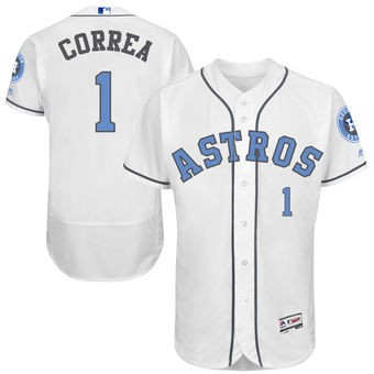 Men's Houston Astros Carlos Correa Majestic White Father's Day FlexBase Jersey Men's Houston Astros Carlos Correa Majestic White Father's Day FlexBase Jersey