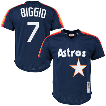 Men's Houston Astros Craig Biggio Mitchell & Ness Navy Cooperstown Mesh Batting Practice Jersey Men's Houston Astros Craig Biggio Mitchell & Ness Navy Cooperstown Mesh Batting Practice Jersey