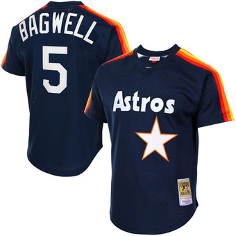 Men's Houston Astros Jeff Bagwell Mitchell & Ness Navy Cooperstown Mesh Batting Practice Jersey Men's Houston Astros Jeff Bagwell Mitchell & Ness Navy Cooperstown Mesh Batting Practice Jersey