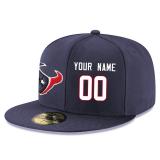 Men's Houston Texans Navy Custom On-Field 59FIFTY Structured Fitted Hat