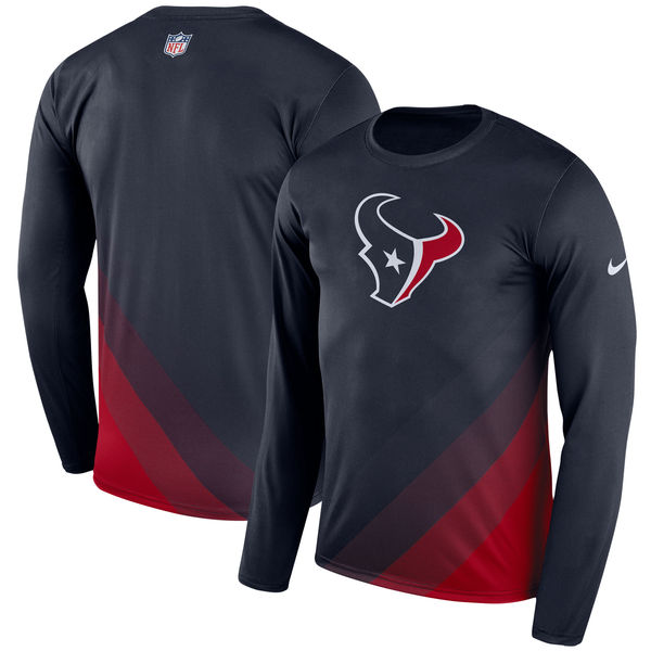 Men's Houston Texans Nike Navy Sideline Legend Prism Performance Long Sleeve T-Shirt Men's Houston Texans Nike Navy Sideline Legend Prism Performance Long Sleeve T-Shirt