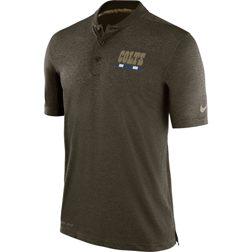 Men's Indianapolis Colts Nike Olive Salute to Service Sideline Polo T-Shirt Men's Indianapolis Colts Nike Olive Salute to Service Sideline Polo T-Shirt