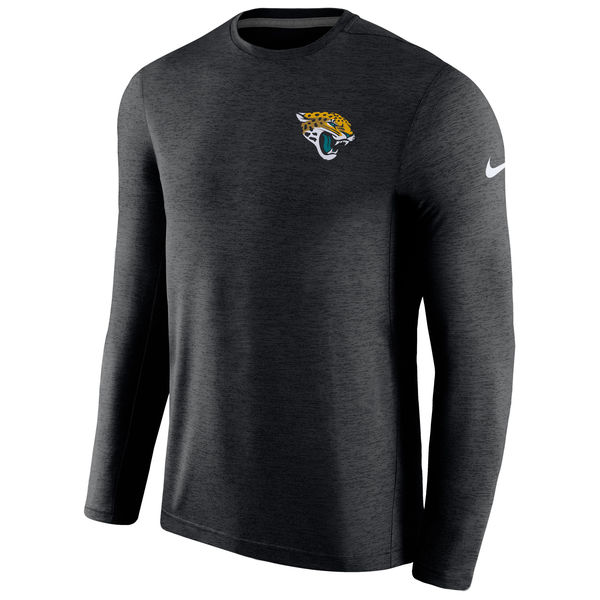 Men's Jacksonville Jaguars Nike Black Coaches Long Sleeve Performance T-Shirt Men's Jacksonville Jaguars Nike Black Coaches Long Sleeve Performance T-Shirt