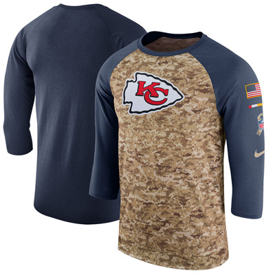 Men's Kansas City Chiefs Nike Camo Anthracite Salute to Service Sideline Legend Performance Three-Quarter Sleeve T-Shirt Men's Kansas City Chiefs Nike Camo Anthracite Salute to Service Sideline Legend Performance Three-Quarter Sleeve T-Shirt