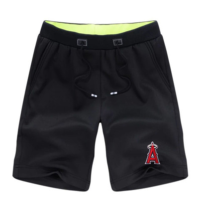 Men's Los Angeles Angels Of Anaheim Team Logo Black Baseball Shorts Men's Los Angeles Angels Of Anaheim Team Logo Black Baseball Shorts