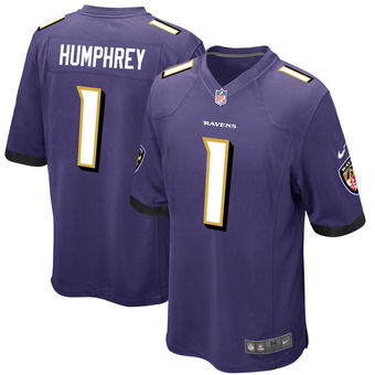 Men's Marlon Humphrey Baltimore Ravens Nike 2017 Draft Pick Game Jersey - Purple