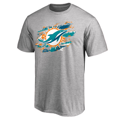 Men's Miami Dolphins NFL Pro Line Heathered Gray True Color T-Shirt