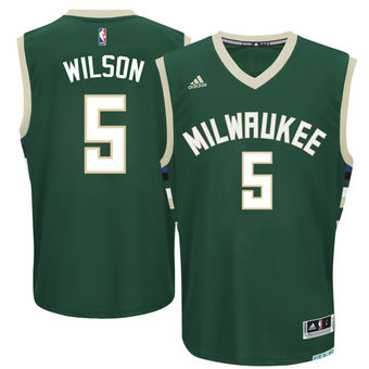 Men's Milwaukee Bucks D.J. Wilson adidas Green 2017 NBA Draft #1 Pick Replica Jersey