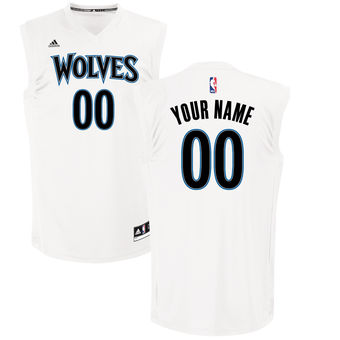 Men's Minnesota Timberwolves adidas White Custom Chase Jersey