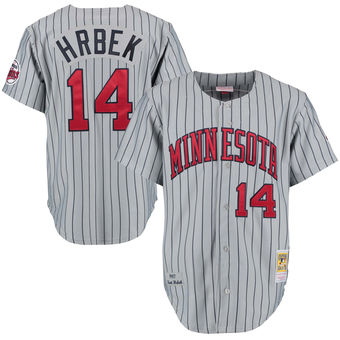 Men's Minnesota Twins 1987 Kent Hrbek Mitchell & Ness Gray Authentic Throwback Jersey