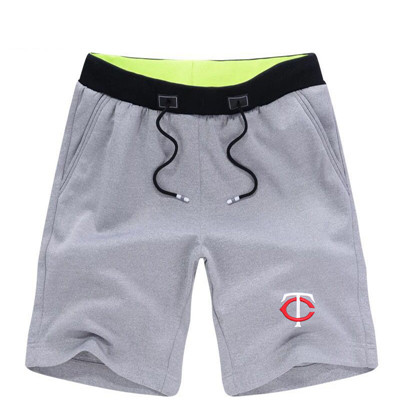 Men's Minnesota Twins Team Logo Grey Baseball Shorts Men's Minnesota Twins Team Logo Grey Baseball Shorts