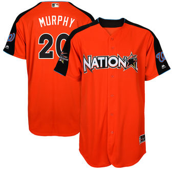 Men's National League Nationals Daniel Murphy Majestic Orange 2017 MLB All-Star Game Authentic Home Run Derby Jersey Men's National League Nationals Daniel Murphy Majestic Orange 2017 MLB All-Star Game Authentic Home Run Derby Jersey