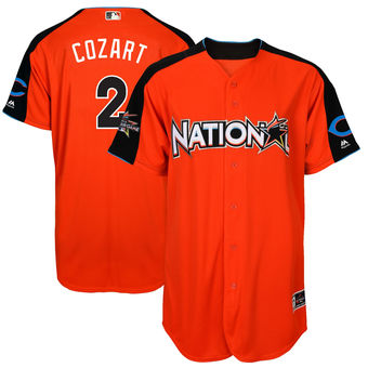 Men's National League Reds Zack Cozart Majestic Orange 2017 MLB All-Star Game Home Run Derby Player Jersey Men's National League Reds Zack Cozart Majestic Orange 2017 MLB All-Star Game Home Run Derby Player Jersey